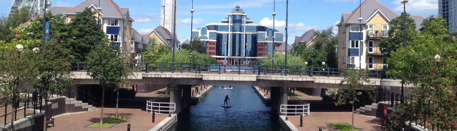 Salford Quays in Manchester, UK