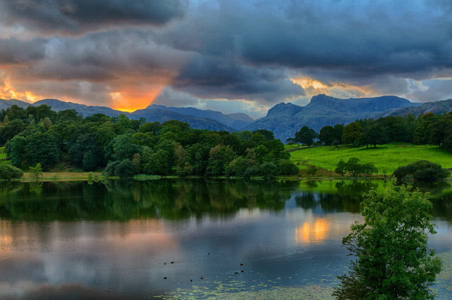 Sunset at Loughrigg Tan in Lake District
