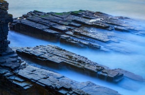 Sinclairs bay in Caithness outside of Wick, Scotland
