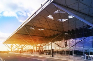 Stansted airport building at London, UK